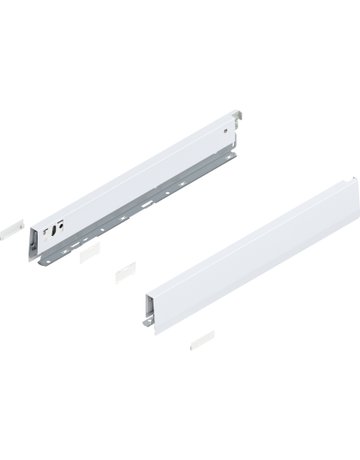 MERIVOBOX Zarge, Höhe N (68.5 mm), NL=450 mm, links/rechts, seidenweiss matt - Blum