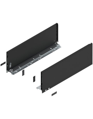 LBX Zargen pure, Höhe C (177 mm) NL=500 mm, carbonschwarz matt - Blum