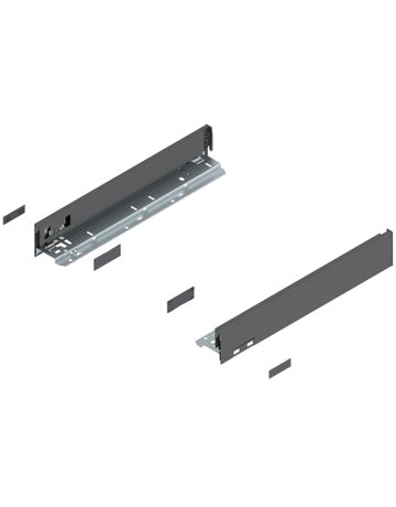 LEGRABOX Zarge, Höhe N (66.5 mm), NL=400 mm, links/rechts, für LEGRABOX pure, oriongrau matt - Blum