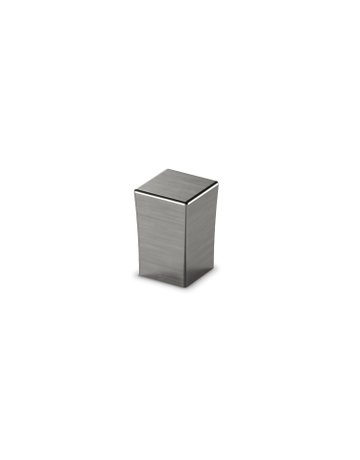 Knopf Cadria, L 18 mm, B 18 mm, H 27 mm, Edelstahl Optik gebürstet - Hettich