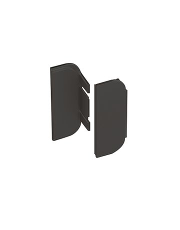Griffleiste- Endkappenset, C-Form, Canis C, 9266135, zum Einklemmen, Aluminium - Hettich