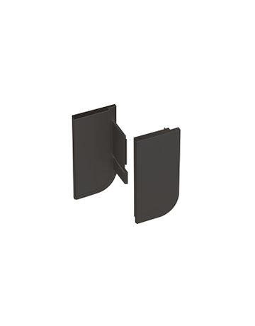 Griffleiste- Endkappenset, L-Form, Canis L, 9266107, zum Einklemmen, Aluminium - Hettich