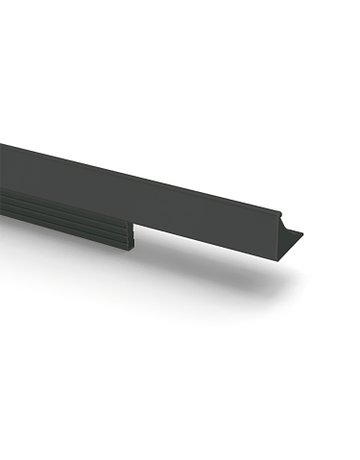Möbel- Griffleiste, mit Harpunensteg, Riaza 9266101, Länge 895mm, Aluminium matt - Hettich