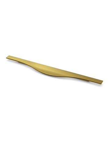 Möbel- Griffleiste, mit Harpunensteg, Codania 9266076, Länge 1.195mm, Aluminium messingfarbig matt gebürstet - Hettich