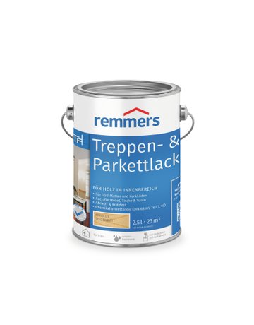 Treppen- & Parkettlack seidenmatt farblos 2.5 l - Remmers