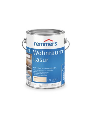 Wohnraum-Lasur weiß 2.5 l - Remmers