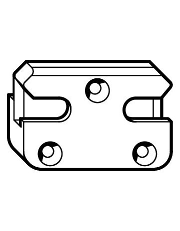 DK-SI-Schließstück, K, NT, Nr. 246, DIN Links-Rechts, Zinkdruckguss, silberfarbig - Roto