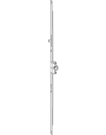 DK-Getriebe, Gr. 580, mittig, D15mm, schwarz, verzinkt - Roto