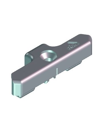 DK-Schließstück, K, NT, Nr. 282, DIN Links-Rechts, Zinkdruckguss, silberfarbig - Roto