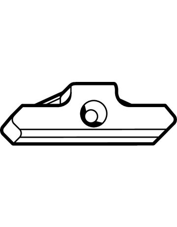 DK-Schließstück, K, NT, Nr. 288, DIN Links-Rechts, Zinkdruckguss, silberfarbig - Roto