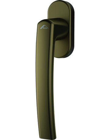 DK-Fenstergriff, RotoLine, mit ovaler Rosette, VK7x43, mittelbr. eloxiert