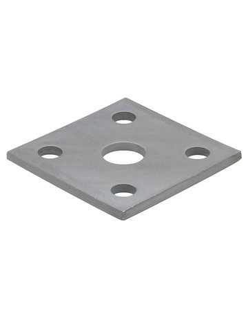 5-Loch-Platte M30 mit Mutter verschweisst 100 x 100 x 10 mm ZiNiP - Pitzl