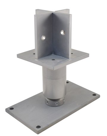 Pfostenträger PTP plus verstellbar Ausführung "CE" Verstellbereich 190-260 mm ZiNiP - Pitzl