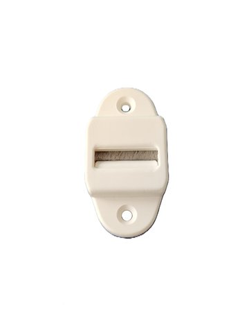 Gurtführung mit Bürste weiß bis 23 mm Gurt, senkrecht