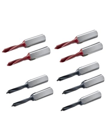 Bohrersatz für Wechselbohrgetriebe, 9 Spindeln für BlueMax Mini Modular Plus, BlueMax Mini Modular (5 x ø 5 mm rechts, 4 x ø 5 mm links) - Hettich