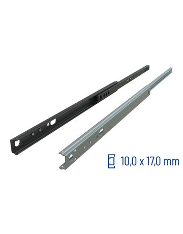 Teilauszug 017 15 kg/Pr Länge 374 mm RAL7016, beidseitig ausziehbar - Schock Teleskopschienen