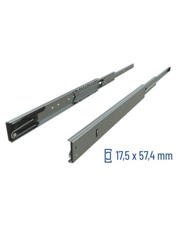 Überauszug 038 35 kg/Pr Länge 700 mm Ged. selbst, Aush., Air Motion, Alu - Schock Teleskopschienen