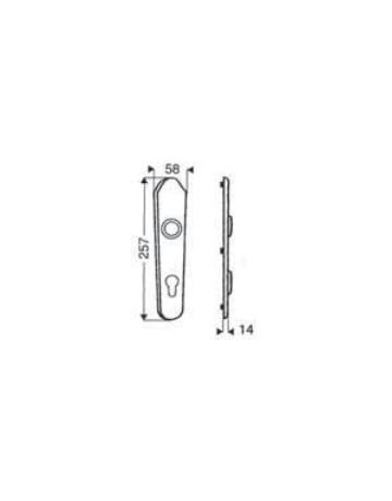 Schutz-Langschild SI-L270 PZ 72 mm EI Rowe Zylinderüberstand 10-12 mm - Scheitter