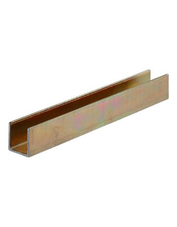 U-Führungsschiene gelocht gel.verz. Nr. 340 / 25 x 25/28 x 3000 mm - HELM