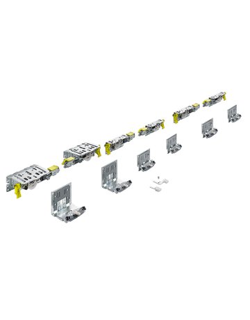 TopLine XL, Set Lauf- und Führungsteile, STB 19, 17 mm, 32 - 40 mm, 100 kg, 3-türig - Hettich