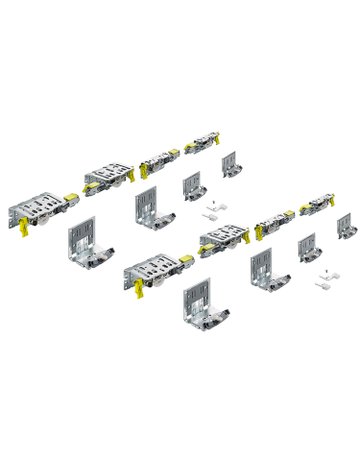 TopLine XL, Set Lauf- und Führungsteile, STB 19, 17 mm, 18 - 30 mm, 60 kg, 4-türig - Hettich
