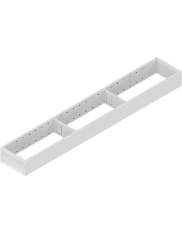 AMBIA-LINE Rahmen, für LEGRABOX/MERIVOBOX Schubkasten, Stahl, NL=650 mm, Breite=100 mm, seidenweiss matt - Blum
