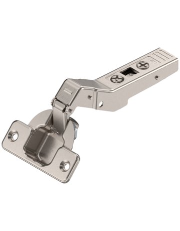 CLIP top Winkelscharnier 45° I, halbaufschlagend, ohne Feder, Topf: Schrauben, vernickelt - Blum