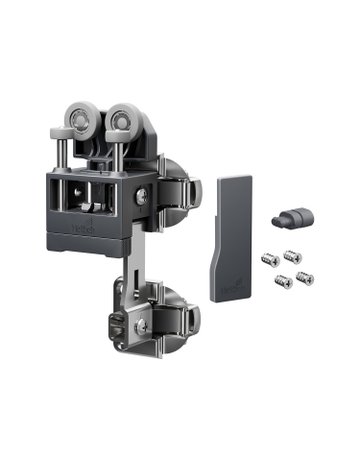 Falttürbeschläge-Set,rs,ohne SA,leicht WingLine L,2-flg.,max.12kg,anthrazit - Hettich