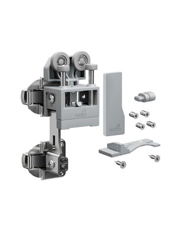 Falttürbeschläge-Set,ls,mit SA,leicht WingLine L,2-flg.,max.12kg,gr - Hettich