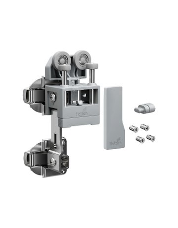 Falttürbeschläge-Set,ls,ohne SA,leicht WingLine L,2-flg.,max.12kg,gr - Hettich
