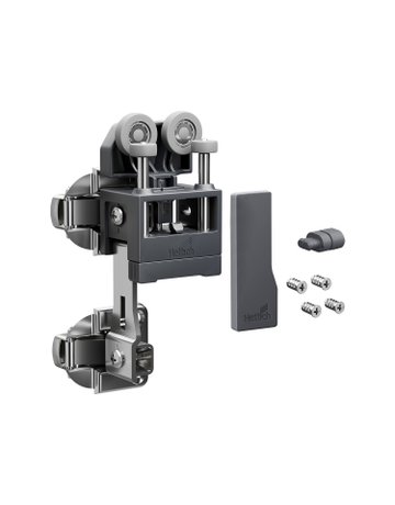 Falttürbeschläge-Set,ls,ohne SA,leicht WingLine L,2-flg.,max.12kg,anthrazit - Hettich