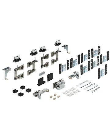 Set 2 Wing 77, 1 Faltschiebetür mit 4 Flügeln - Hettich