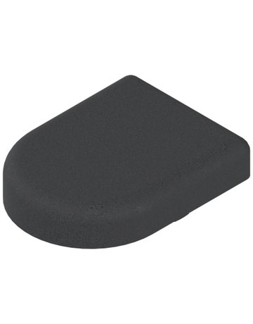 Glastürscharnier-Topfabdeckkappe, D-Form, schwarz - Blum