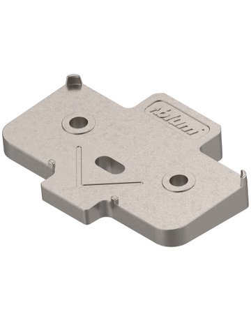 Winkelkeil, kreuzform, +5°, Schraubversion, Distanzstärke: 3 mm, vernickelt - Blum