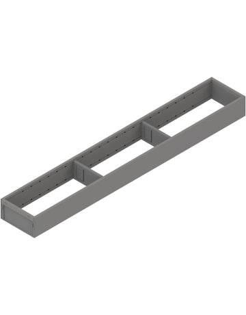 AMBIA-LINE Rahmen, für MERIVOBOX Schubkasten, Stahl, NL=650 mm, Breite=100 mm, indiumgrau matt - Blum