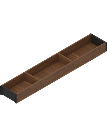 AMBIA-LINE Rahmen, für LEGRABOX/MERIVOBOX Schubkasten, Holzdesign, NL=600 mm, Breite=100 mm, Tenn.Nuss/carbonschw - Blum