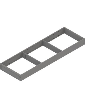 AMBIA-LINE Rahmen, für MERIVOBOX Schubkasten, Stahl, NL=650 mm, Breite=200 mm, indiumgrau matt - Blum