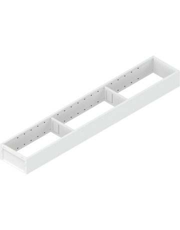 AMBIA-LINE Rahmen, für LEGRABOX/MERIVOBOX Schubkasten, Stahl, NL=600 mm, Breite=100 mm, seidenweiss matt - Blum