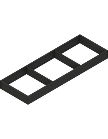 AMBIA-LINE Rahmen, für LEGRABOX/MERIVOBOX Schubkasten, Stahl, NL=600 mm, Breite=200 mm, carbonschwarz matt - Blum