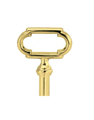 Möbel Schlüssel Messing poliert 320 3-Zuh. 8 X 8 Nutzlänge 40 mm Schließung 6 - JuNie