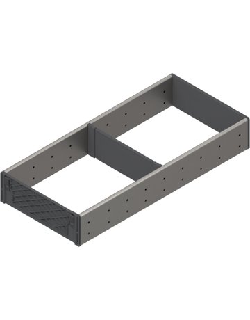 ORGA-LINE Facheinteilung-Set (teilausfüllend), für TANDEMBOX Schubkasten, NL=450 mm, KB=350 mm, Breite=194 mm, inox-gebü/staubgr - Blum