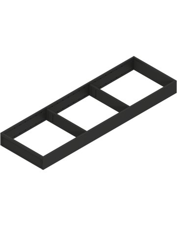 AMBIA-LINE Rahmen, für LEGRABOX/MERIVOBOX Schubkasten, Stahl, NL=650 mm, Breite=200 mm, carbonschwarz matt - Blum