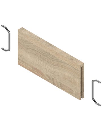 AMBIA-LINE Querteiler, für LEGRABOX/MERIVOBOX Schubkasten (ZC7SXXXRH1), Holzdesign, Bard.Eiche grau ST10 - Blum
