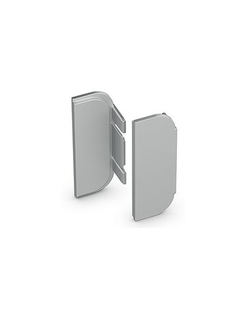 Griffmulde- Endkappenset, Canis C, 9210140, Anschlag links, Aluminium - Hettich