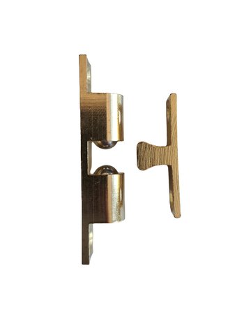 Doppelkugelschnäpper 70 mm Messing matt - BMB
