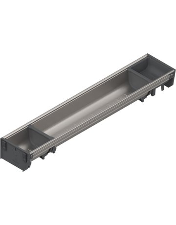 ORGA-LINE Schalen-Set (teilausfüllend), für TANDEMBOX Schubkasten, NL=550 mm, KB=275 mm, Breite=103 mm, inox-gebü/staubgr - Blum