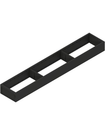 AMBIA-LINE Rahmen, für LEGRABOX/MERIVOBOX Schubkasten, Stahl, NL=600 mm, Breite=100 mm, carbonschwarz matt - Blum
