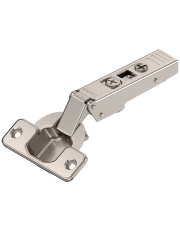 CLIP top Standardscharnier 120°, Eckanschlag, ohne Feder, Topf: Schrauben, vernickelt - Blum