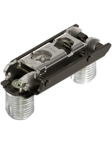 CLIP Montageplatte, gerade, 0 mm, Stahl, Einpressen, HV: Exzenter, onyxschwarz - Blum