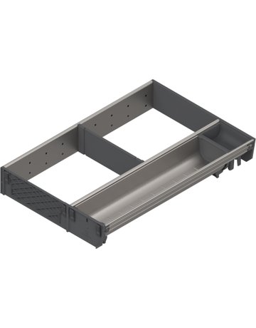 ORGA-LINE Kombi-Set (teilausfüllend), für TANDEMBOX Schubkasten, NL=450 mm, KB=400 mm, Breite=289 mm, inox-gebü/staubgr - Blum